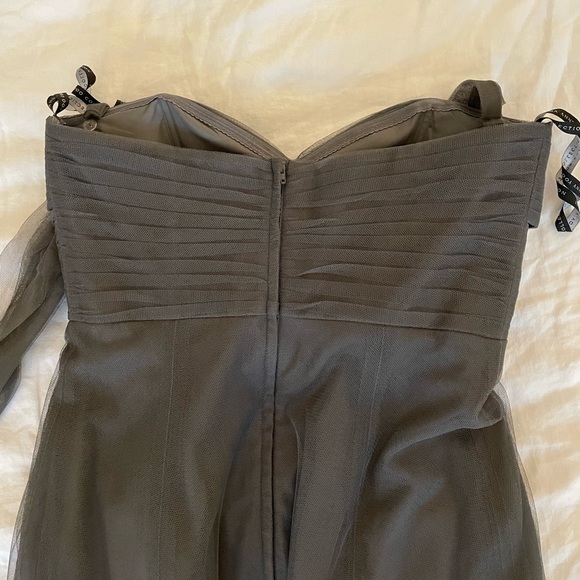 Jenny Yoo, size 8, charcoal evening gown. - Picture 2 of 7